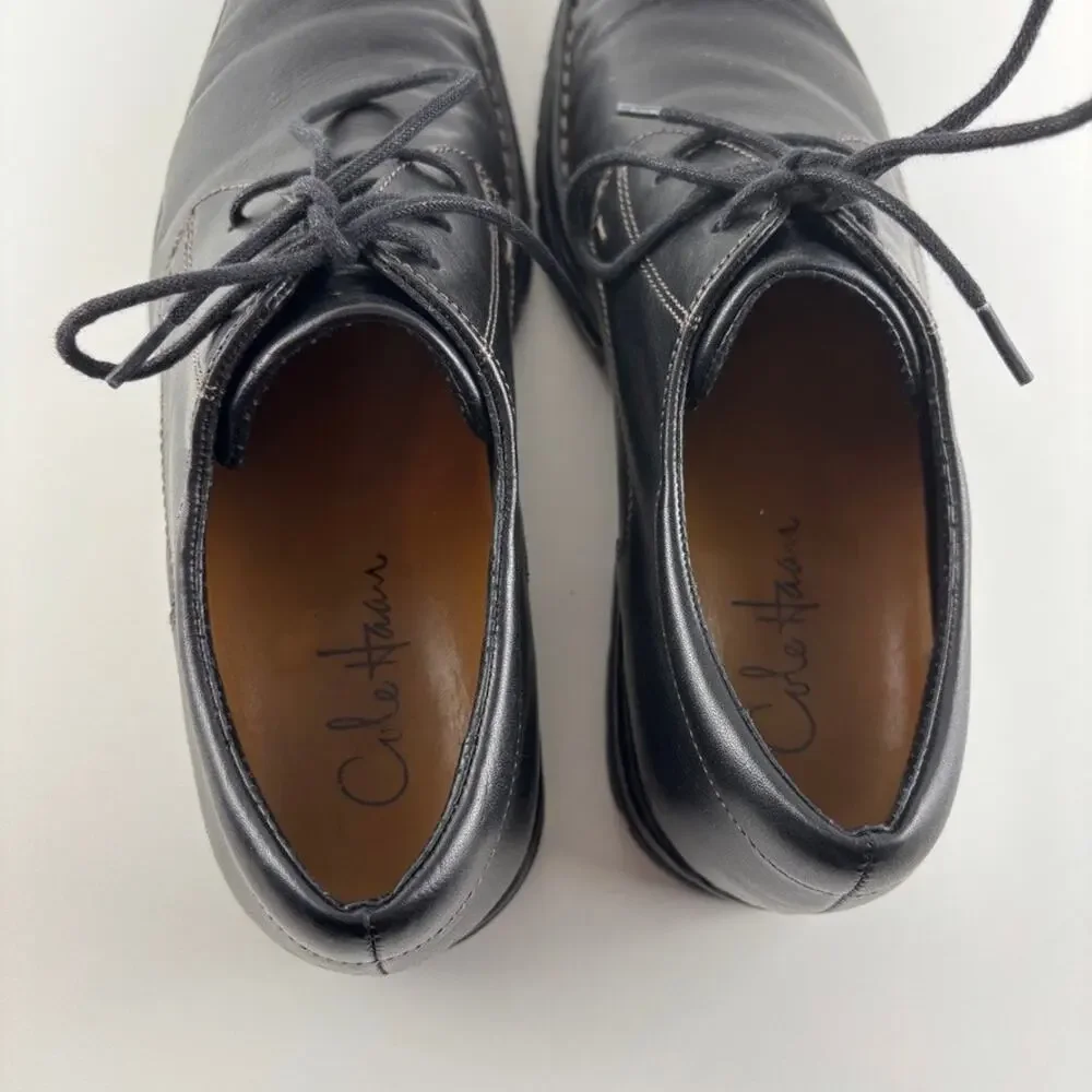Cole Haan Black Leather Lace Up Dress Shoes Mens Size 9